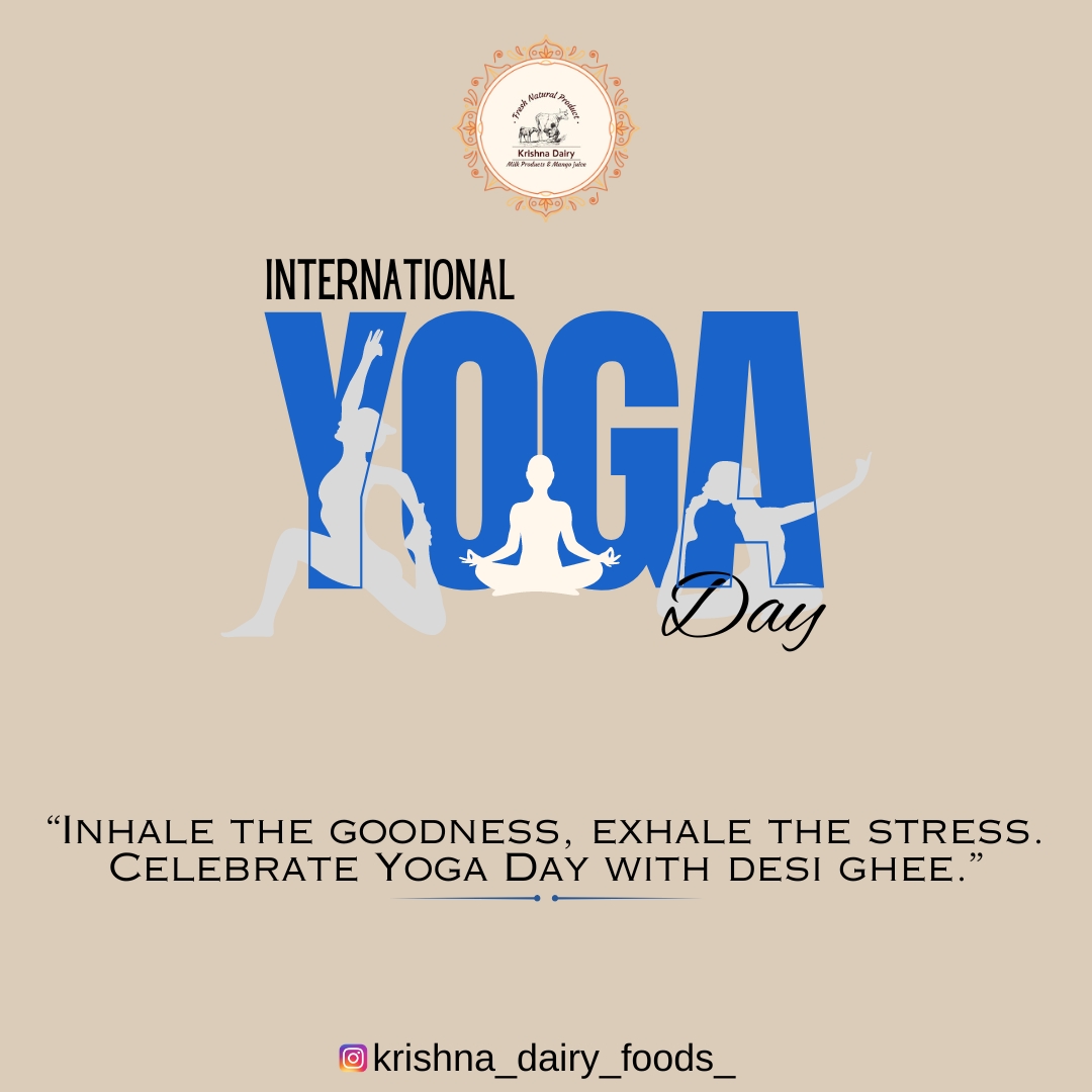 Blue and White International Yoga day Instagram Post
